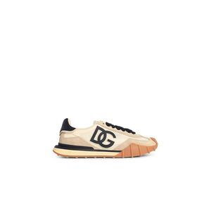 Dolce & Gabbana 'Cushion' Beige Leather Blend Sneakers Men